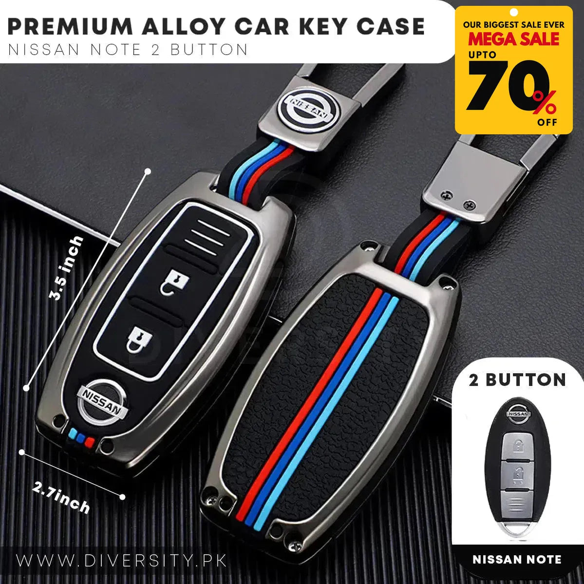 Premium Alloy Car Key Case - DIVERSITY