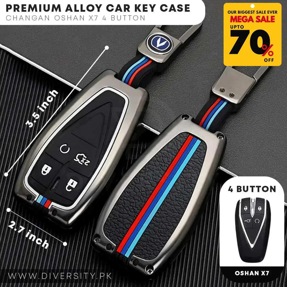Premium Alloy Car Key Case - DIVERSITY