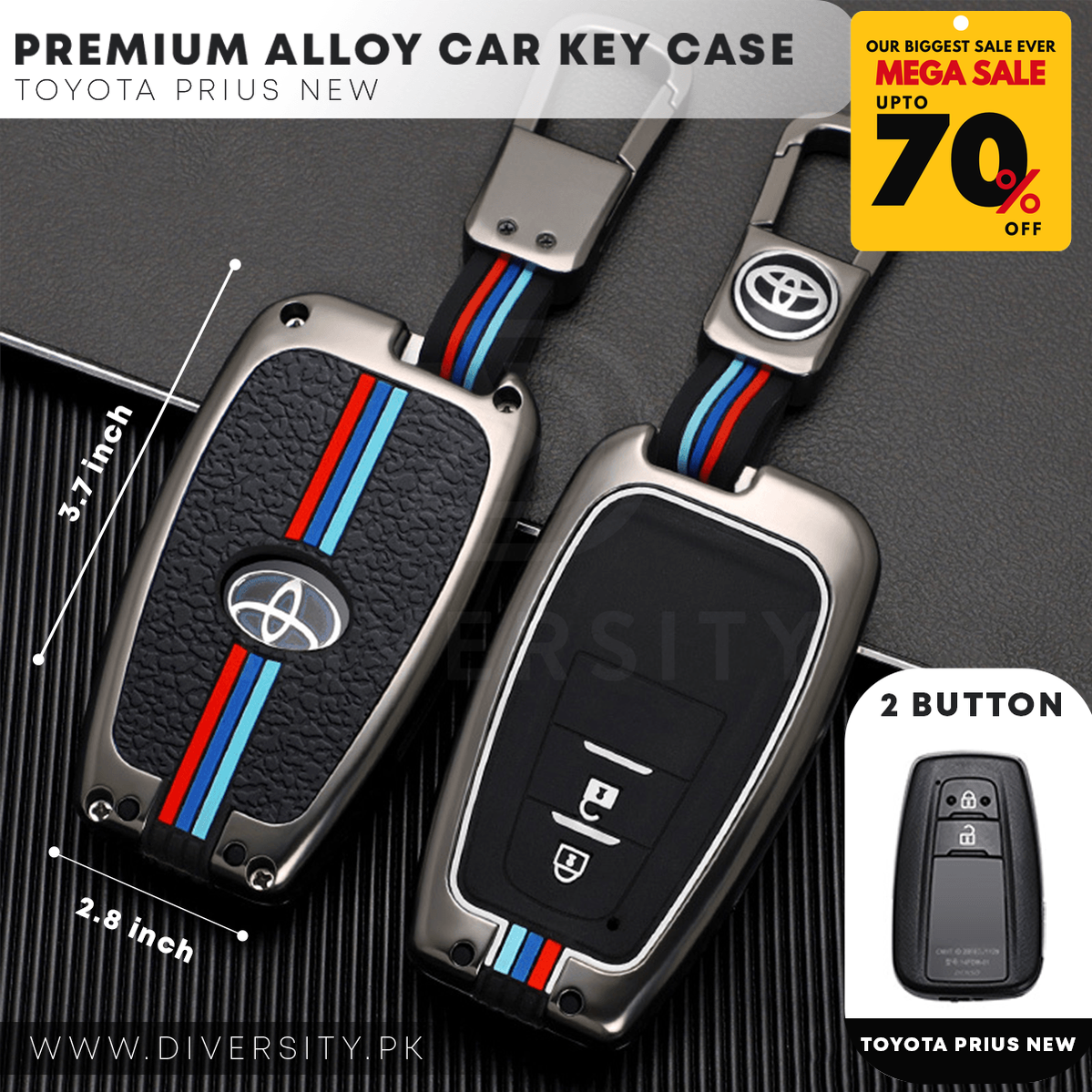 Premium Alloy Car Key Case - DIVERSITY