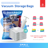 SPACE MAX Premium Space Saver Vacuum Storage Bags - Save 80% More Storage  Space - Reusable, Double Zip Seal & Leak Valve, Includes Travel Hand Pump