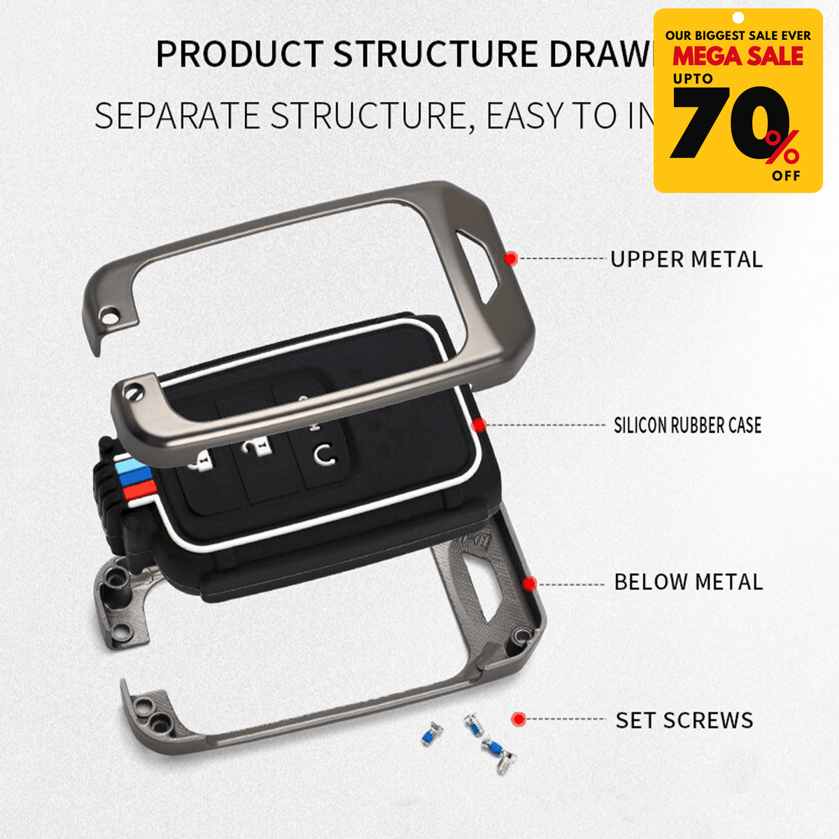 Premium Alloy Car Key Case - DIVERSITY