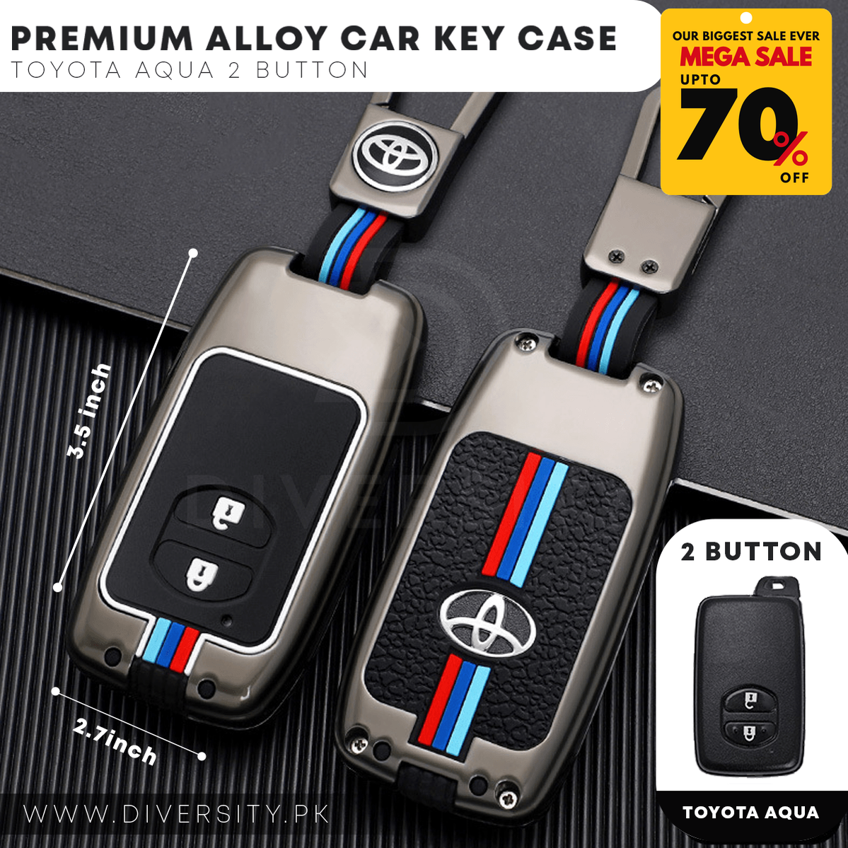 Premium Alloy Car Key Case - DIVERSITY
