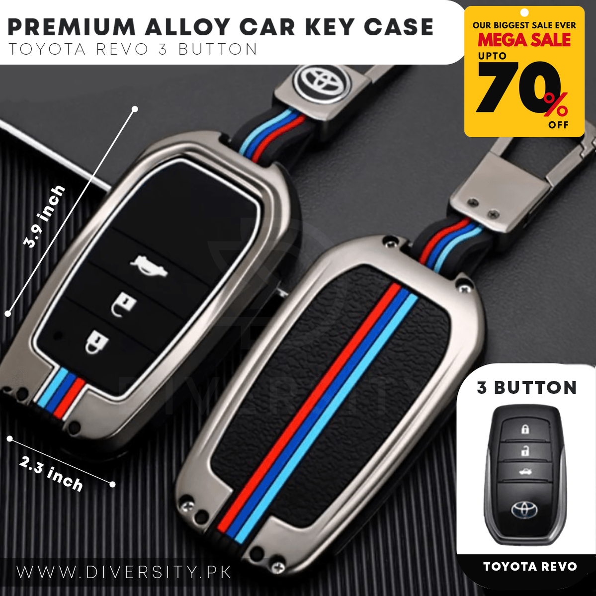 Premium Alloy Car Key Case - DIVERSITY
