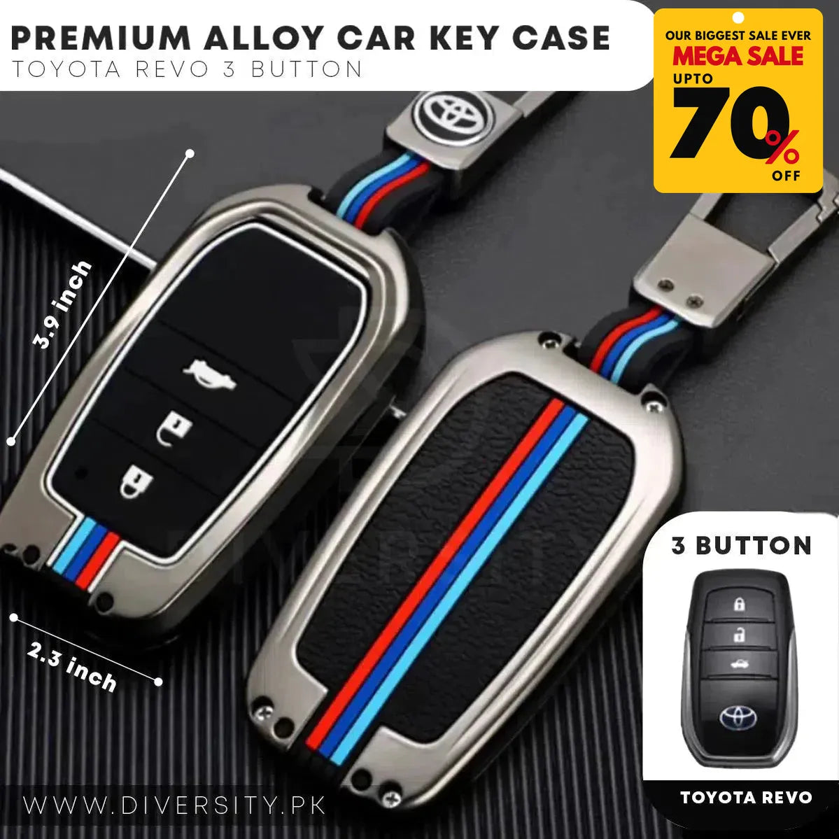 Premium Alloy Car Key Case - DIVERSITY